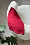 Kazayağı Desen İpeksi Jakar Şal - Bordo küçük görsel 3