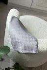 Kazayağı Desen İpeksi Jakar Şal - Gümüş Gri küçük görsel 4