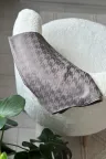 Kazayağı Desen İpeksi Jakar Şal - Koyu Gri küçük görsel 1