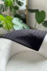 Kazayağı Desen İpeksi Jakar Şal - Siyah küçük görsel 1