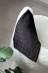 Kazayağı Desen İpeksi Jakar Şal - Siyah küçük görsel 2