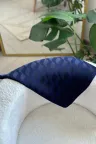 Su Yolu Desen İpeksi Jakar Şal - Lacivert küçük görsel 3