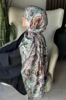 Rossie Desen Soft Pamuk Şal - Mint küçük görsel 3