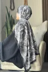 Rossie Desen Soft Pamuk Şal - Siyah küçük görsel 1