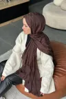 D Desen Ayrobin Jakar Şal - Acı Kahve küçük görsel 2