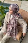 Rossie Desen Soft Pamuk Şal - Vizon küçük görsel 1