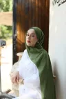 Organic Cotton Comfort Şal - Haki küçük görsel 2