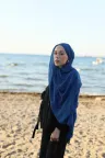Organic Cotton Comfort Şal - İndigo küçük görsel 2