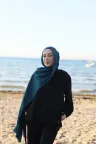 Organic Cotton Comfort Şal - Koyu Petrol küçük görsel 2