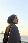 Organic Cotton Comfort Şal - Kurşun küçük görsel 1