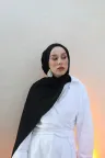 Organic Cotton Comfort Şal - Siyah küçük görsel 2