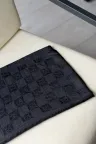 G Desen Ayrobin Pamuk Jakar Şal - Siyah küçük görsel 3