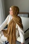Lora Desen Ayrobin Jakar Şal - Camel küçük görsel 3