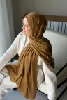 Lora Desen Ayrobin Jakar Şal - Camel küçük görsel 2