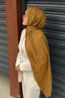 D Desen Ayrobin Jakar Şal -  Camel küçük görsel 2