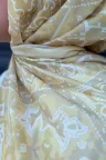 Antique  Desen Soft Pamuk Şal - Sarı  küçük görsel 3