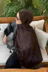 Sally Desen Ayrobin Jakar Şal - Acı Kahve küçük görsel 2