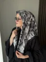 Lilya Desen Soft Eşarp - Siyah küçük görsel 3