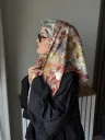 Lilya Desen Soft Eşarp - Kiremit küçük görsel 1