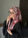 Lilya Desen Soft Eşarp - Bordo küçük görsel 3