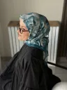 Lilya Desen Soft Eşarp - Mavi küçük görsel 2