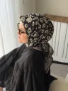 Vera Desen Soft Eşarp - Siyah küçük görsel 3