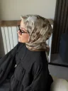 Lilya Desen Soft Eşarp - Olive küçük görsel 3
