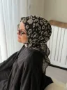 Vera Desen Soft Eşarp - Siyah küçük görsel 2